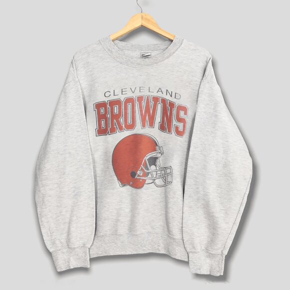 90s Vintage Cleveland Brown NFL Sweatshirt, Retro Cleveland Brown Football Shirt - Picture 1 of 2